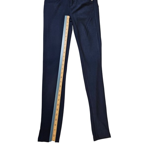 Juniors Slim Fit Navy Blue Pants By Hot Kiss Stretchy Denim Size 5 Casual - Picture 8 of 14